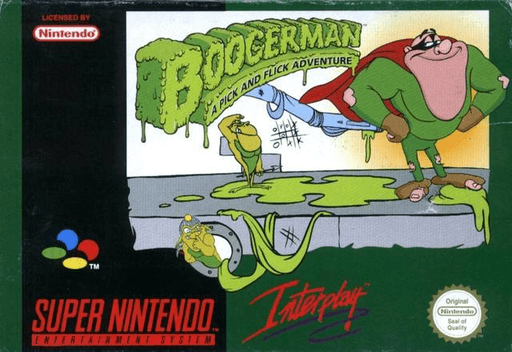 Boogerman A Pick and Flick Adventure box art for Super Nintendo